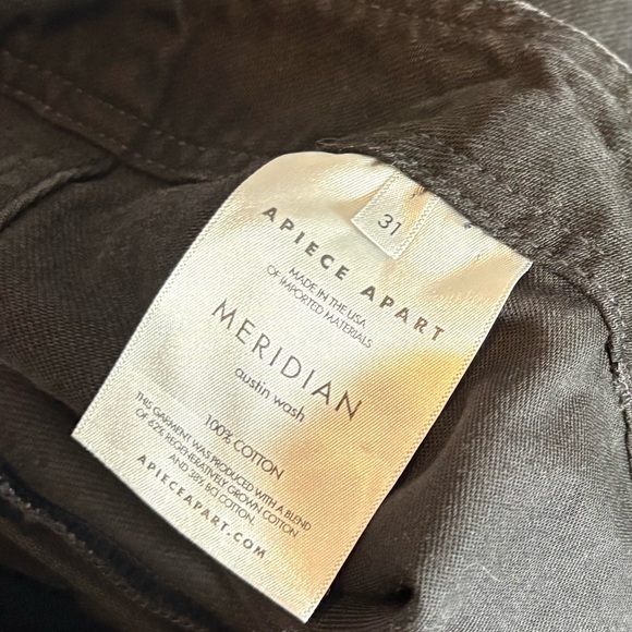 Apiece Apart meridian high rise tapered jeans in Austin wash - 31 - Picture 7 of 7